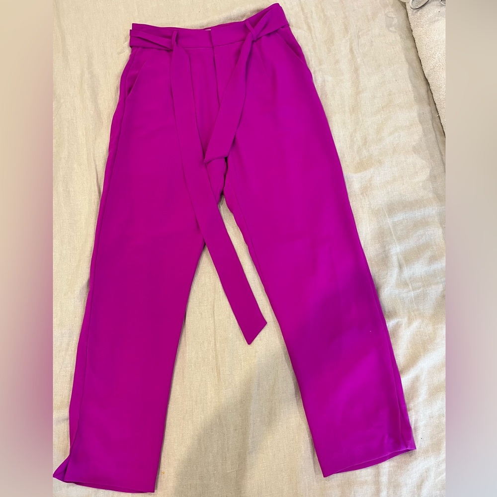 Fuchsia Pants With Drawstring - image 1
